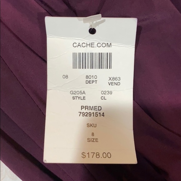 Cache new burgundy gown - Picture 3 of 5